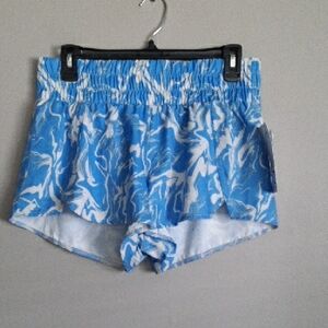 Zella Blue and White Athletic Shorts